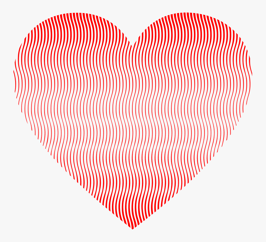 Wavy Heart Line Art - Clip Art, HD Png Download, Free Download