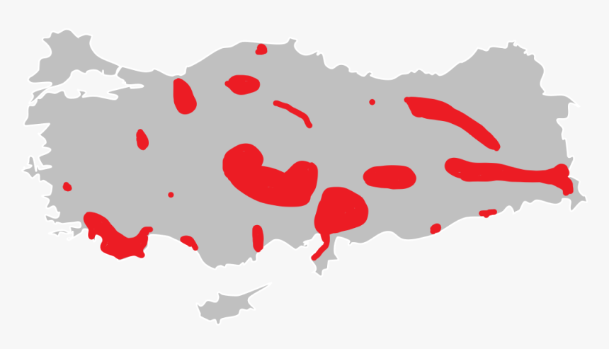 Distribution Of Hypericum Hedgei - Turkey Map Vector Png, Transparent Png, Free Download