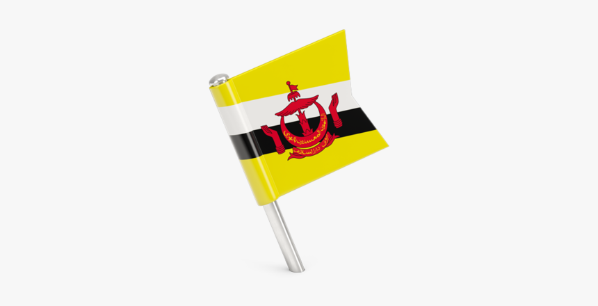 Square Flag Pin - Brunei Flag Pin, HD Png Download, Free Download