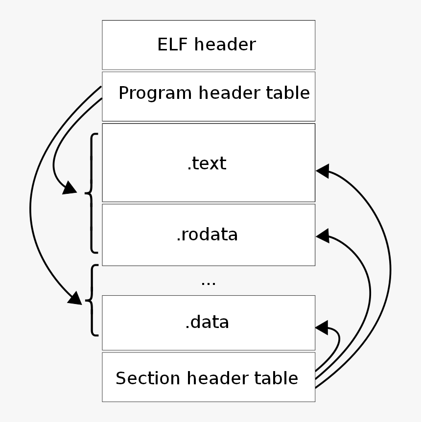 Elf Layout En - Difference Between Executable Code And Bytecode, HD Png Download, Free Download