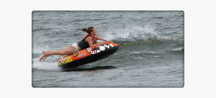 Girls Having Fun On Towable Tubes - Tubing, HD Png Download, Free Download