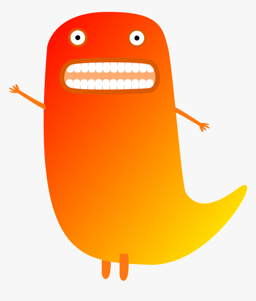 Orange Monster Clipart, HD Png Download, Free Download