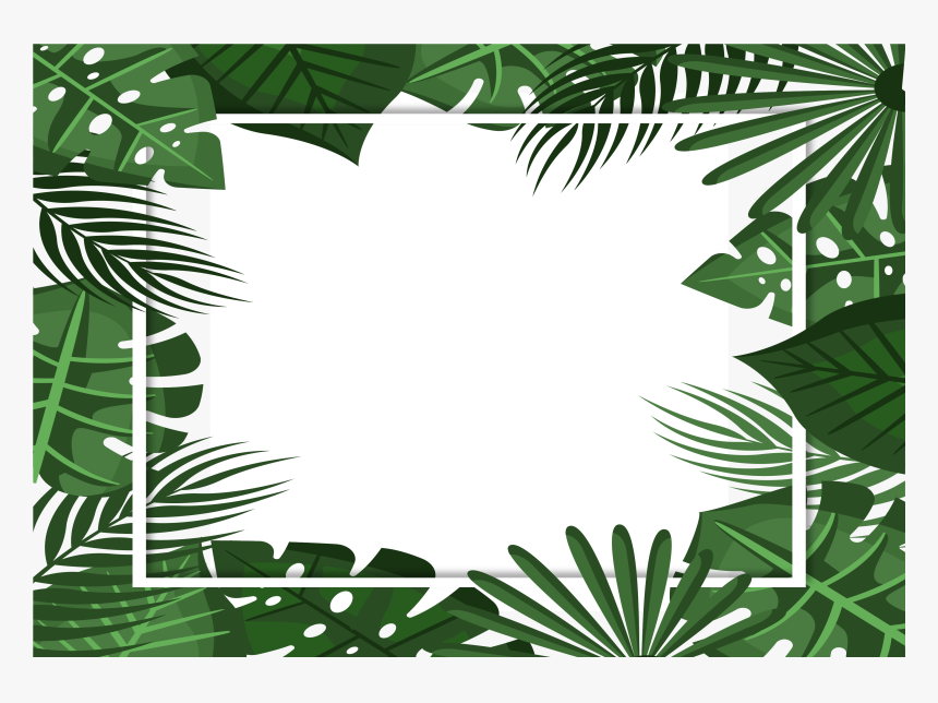 Transparent Tropical Png - Tropical Leaf Frame Png, Png Download, Free Download