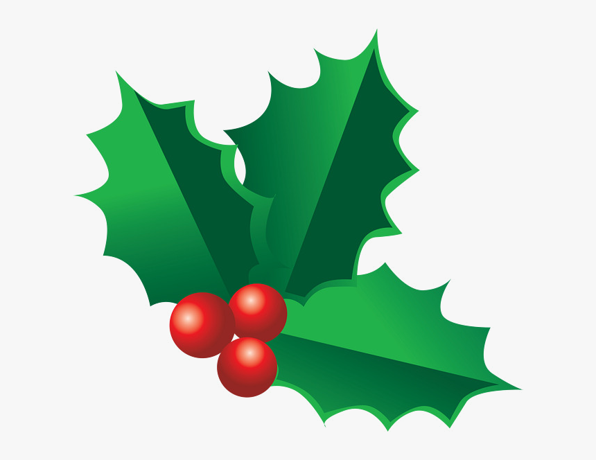 Holly Leaf Decorations For Christmas Clipart Leaves, HD Png Download ...