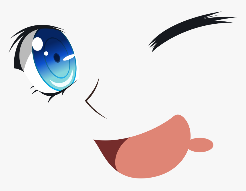 Cartoon Eyes And Mouth - Transparent Anime Eyes And Mouth, HD Png Download, Free Download