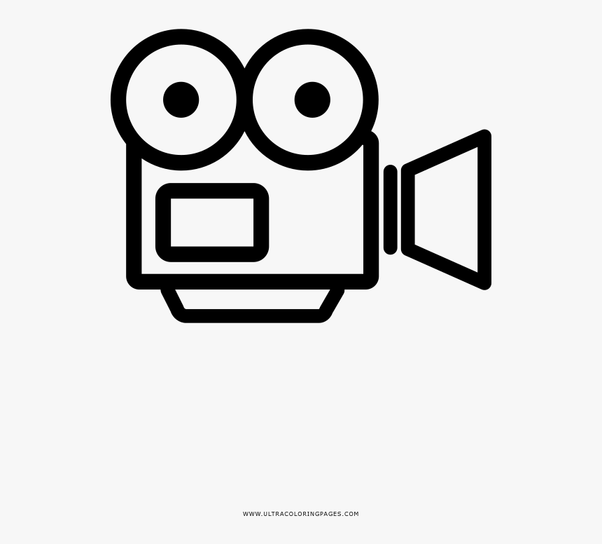 Video Camera Coloring Page - Video Illustration Maker, HD Png Download, Free Download