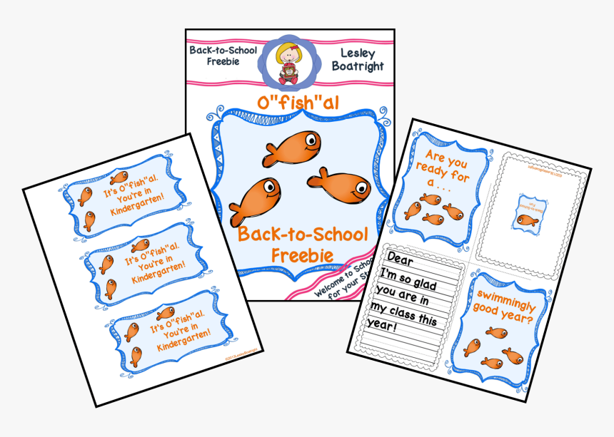 Back To School Fish Freebie - Cartoon, HD Png Download, Free Download