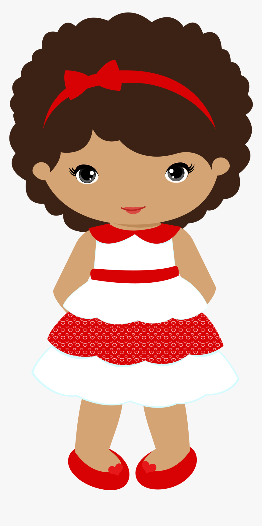 Doll Clipart Barbi - Boneca Cabelo Cacheado Desenho, HD Png Download, Free Download