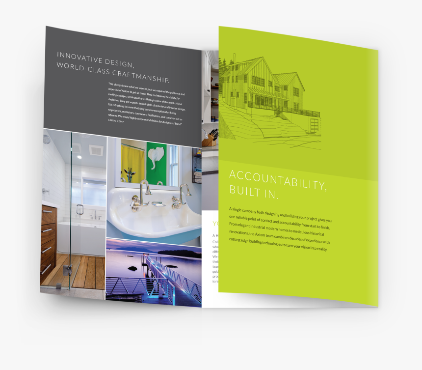 Tri-fold Brochure With Strategic Messaging Tells The - Project Brochure It Building, HD Png Download, Free Download