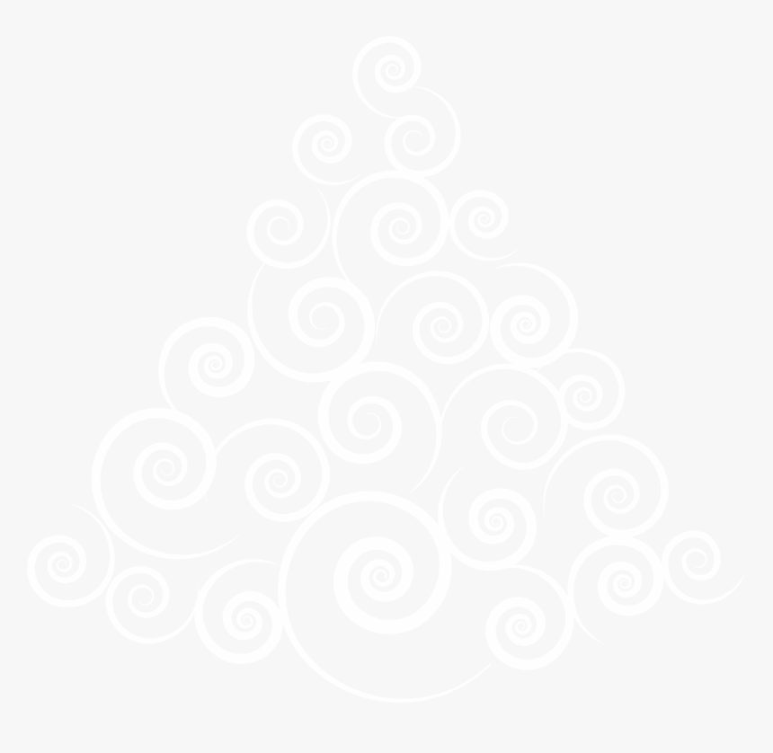 Abstract Spiral Christmas Tree White No Background - Monochrome, HD Png Download, Free Download