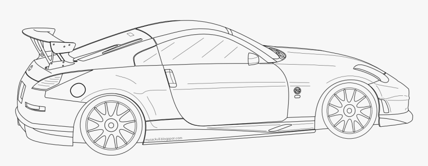 Supercar Line Art With Transparent Background, HD Png Download, Free Download