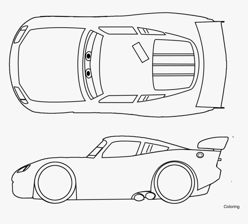 Car Side Drawing At Getdrawings - Lightning Mcqueen To Draw, HD Png ...