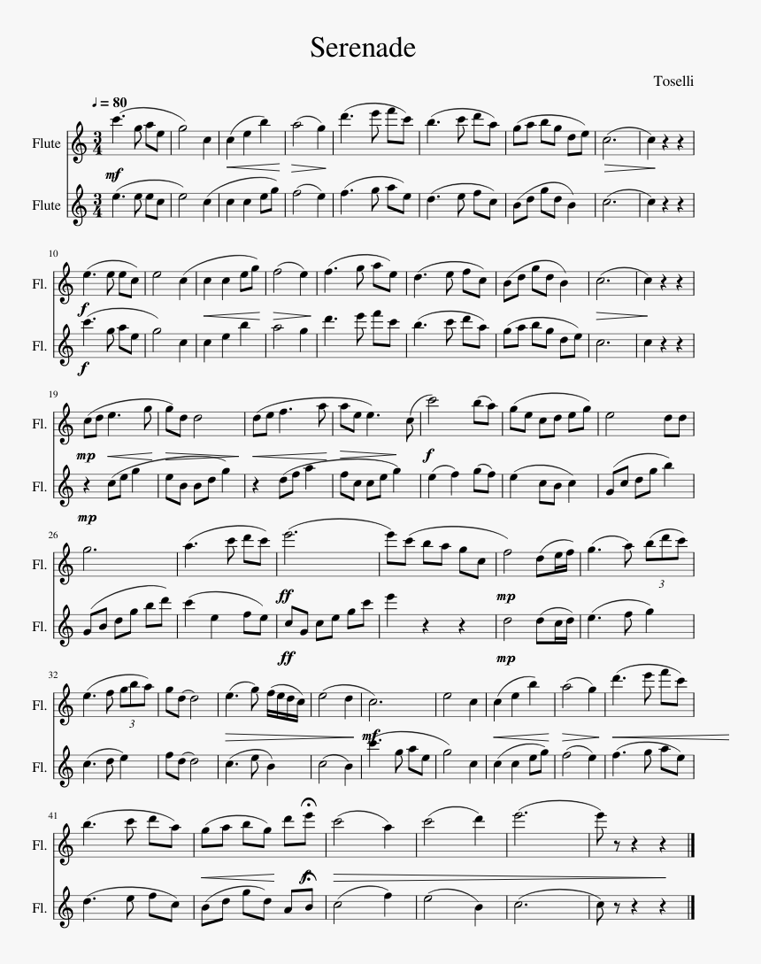 Toselli Serenade Partitura, HD Png Download, Free Download