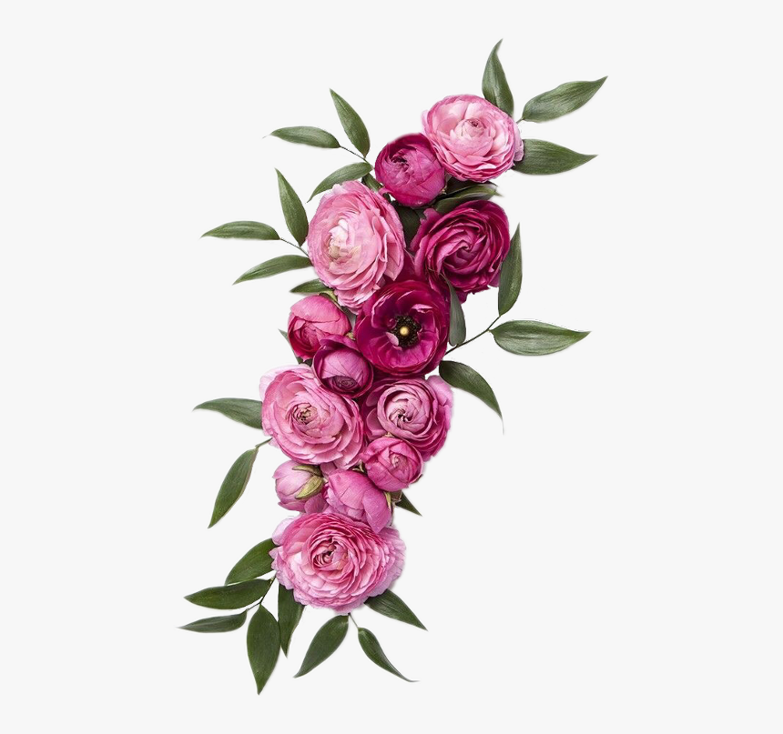 وألهمني لذكرك طول عمري - Dark Pink Flowers Png, Transparent Png, Free Download