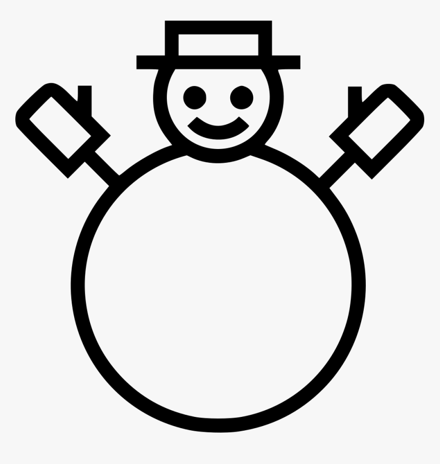 Christmas Snowman - Snow Man Outline Png, Transparent Png, Free Download