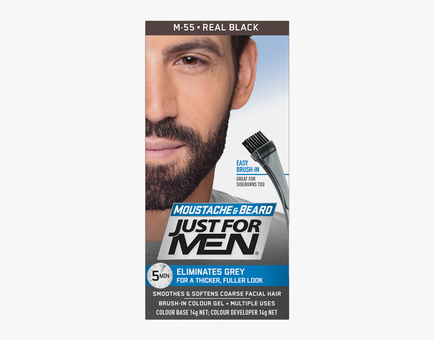 Null - Just For Men Mustache And Beard, HD Png Download, Free Download