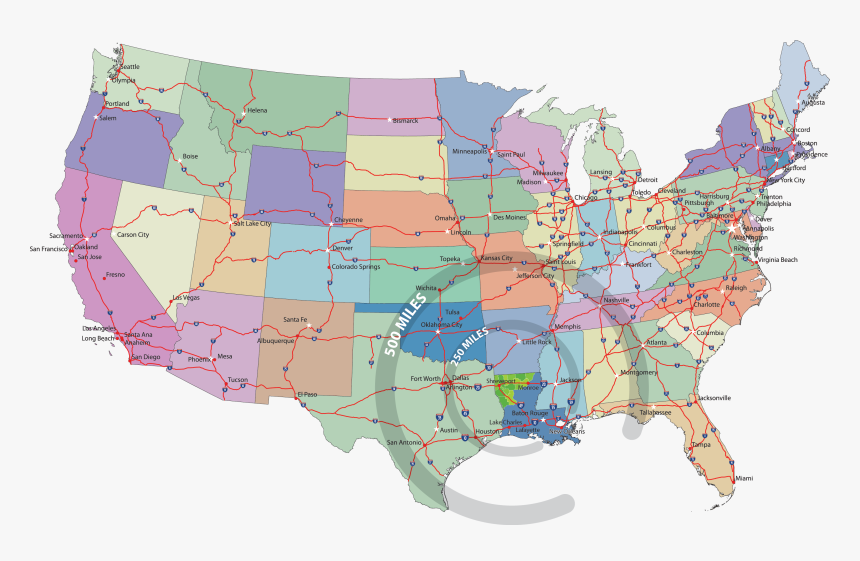 Us Radius Map - Did The Civil War Happen, HD Png Download, Free Download