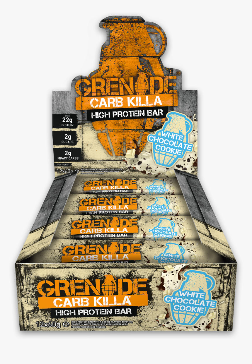 Grenade Carb Killa Protein Bars - Grenade Carb Killa Bars White Chocolate Cookie, HD Png Download, Free Download