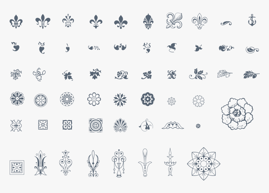 Preview All The Vector Ornaments Included, Traced By - Victorian Typographic Ornaments, HD Png Download, Free Download