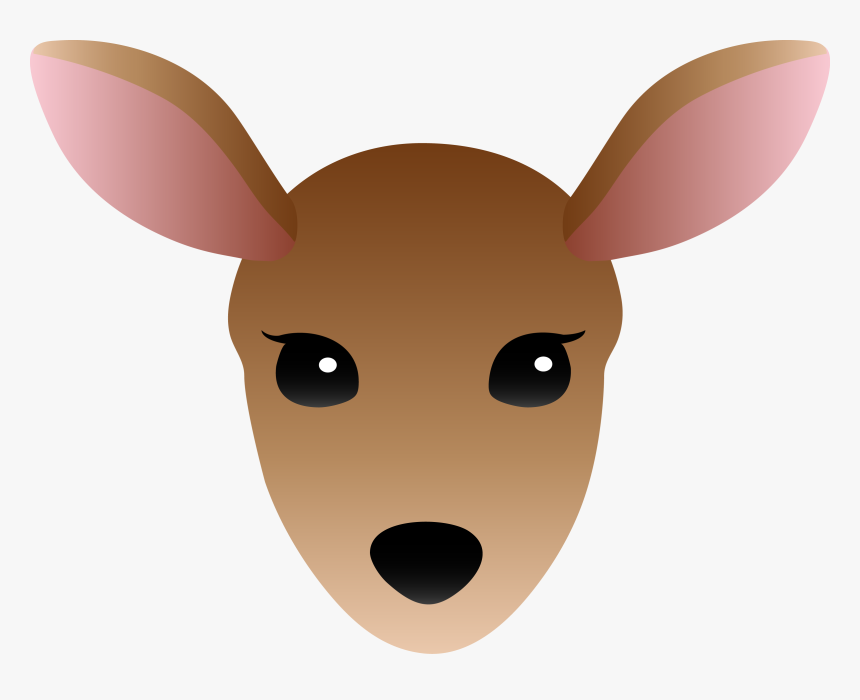 Vector Transparent Stock Deer Head Clipart - Cartoon Deer Face Drawing, HD Png Download, Free Download