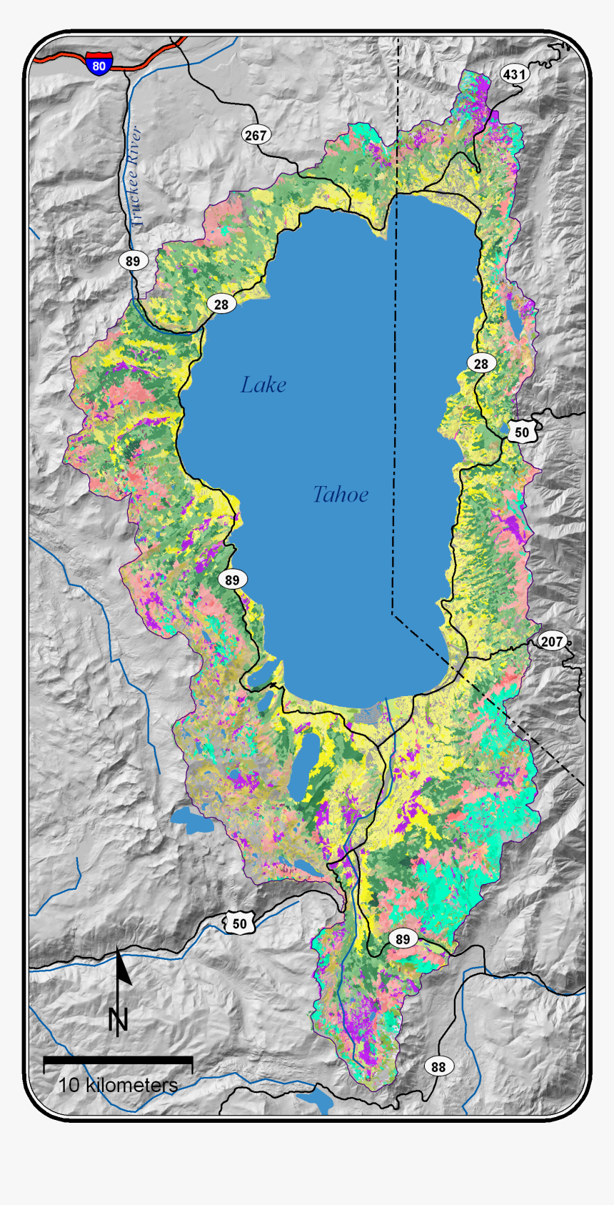 Lake Tahoe Map Transparent Background, HD Png Download, Free Download