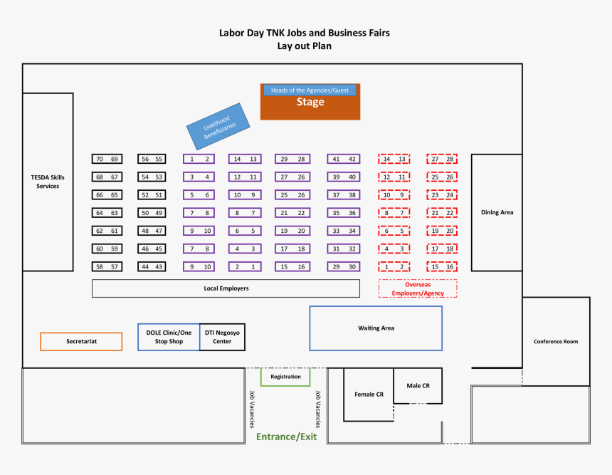 Job Fair Layout Venue, HD Png Download, Free Download