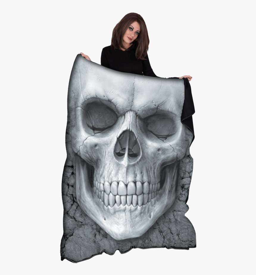 Solemn Skull Fleece Blanket - Skull Blanket, HD Png Download, Free Download