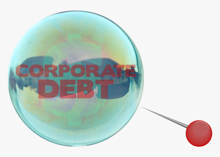 Corporate Debt Bubble Near Sharp Pin - Circle, HD Png Download, Free Download
