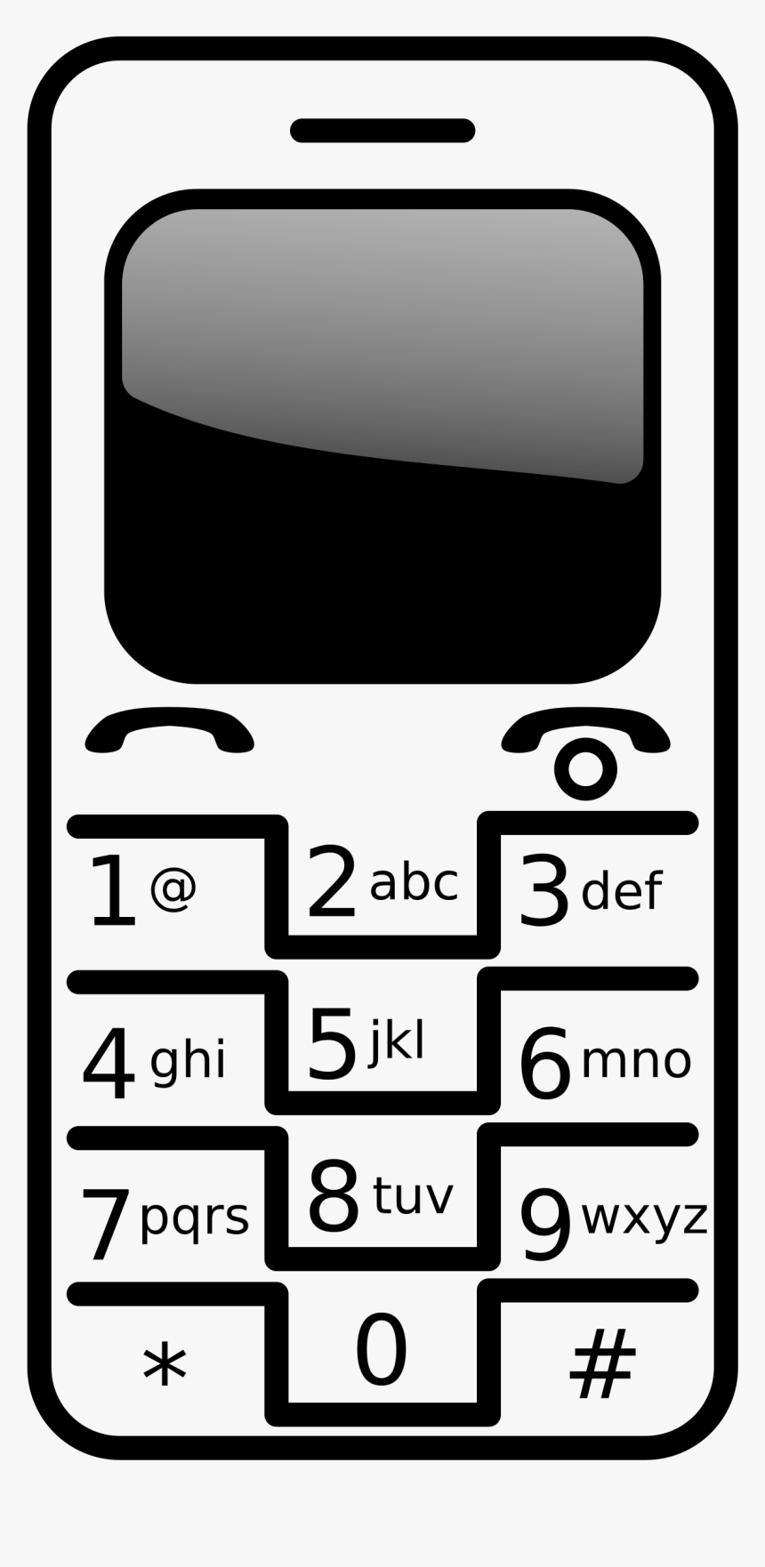 Png Download Mycelular Big Image Png - Cellphone Black And White, Transparent Png, Free Download