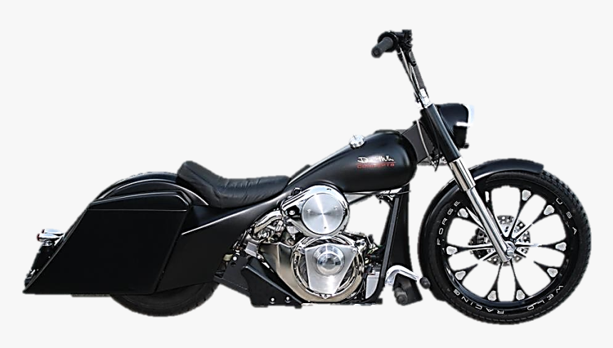 Clip Art Motorcycle With Steering Wheel - Motorcycle Bagger, HD Png Download, Free Download