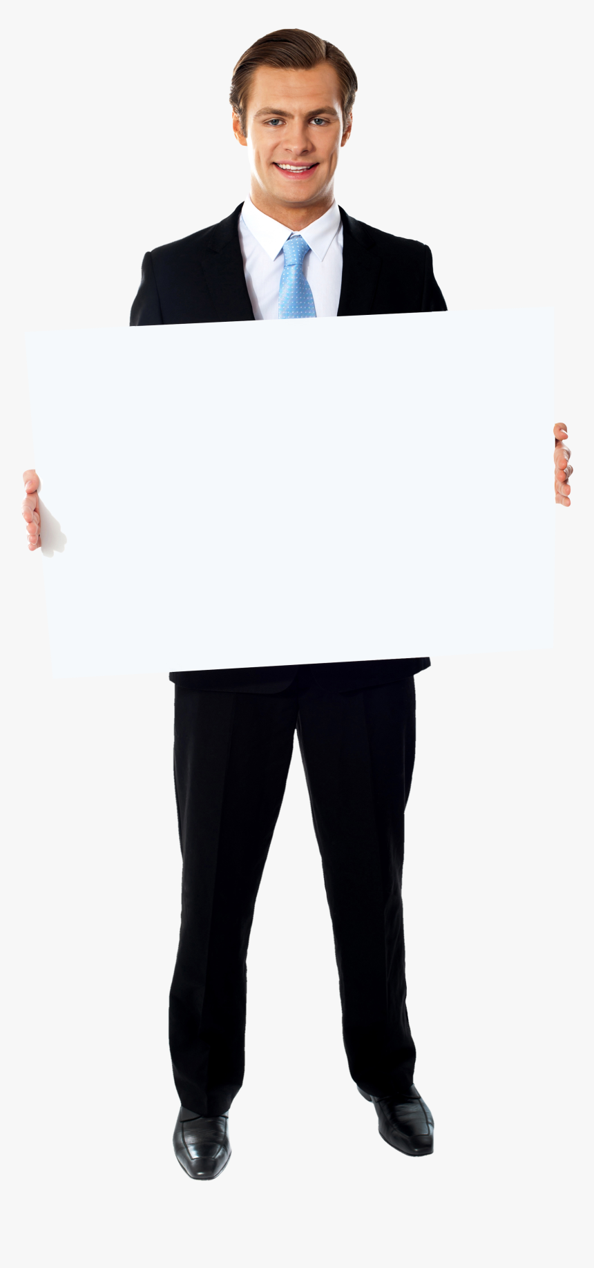 Businessmen Holding Banner Png Image - Businessman Holding Banner Png, Transparent Png, Free Download