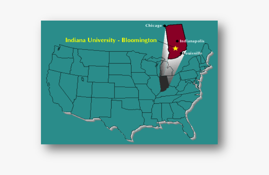 Bloomington Campus Of Indiana University - Indiana On Us Map, HD Png Download, Free Download
