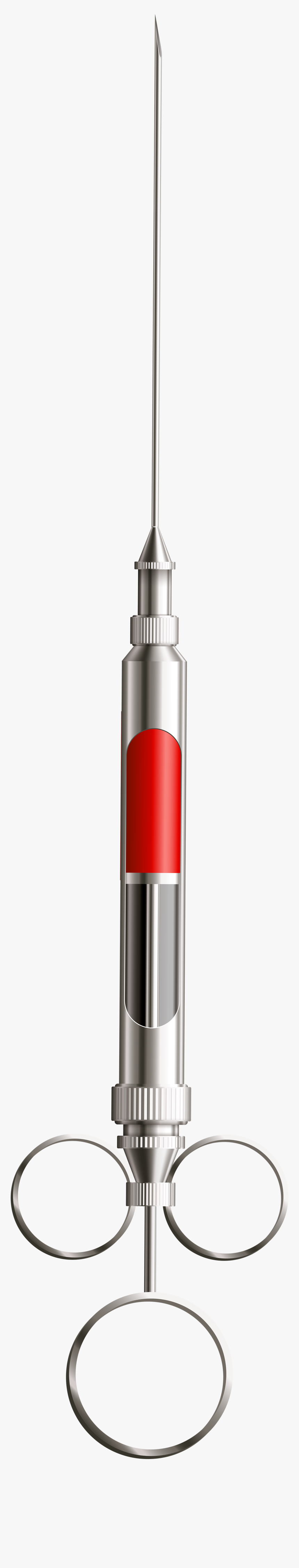 Metal Syringe Png Clip Art - Metal Syringe Png, Transparent Png, Free Download