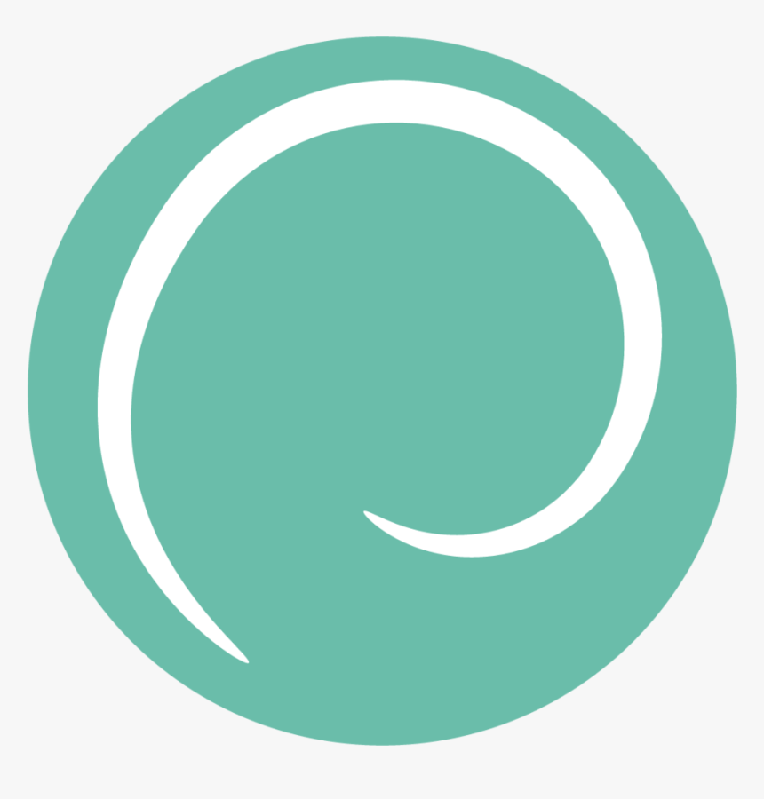 White Swirl On Teal Rotate 2 Alt - Circle, HD Png Download, Free Download