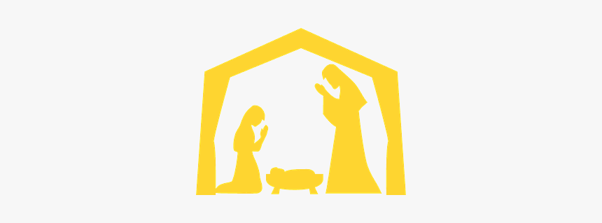 manger scene silhouette christmas cards religious hd png download kindpng kindpng