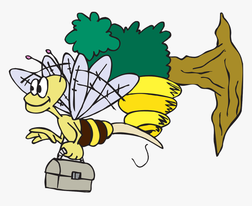 Working Bees Png Cartoon, Transparent Png, Free Download