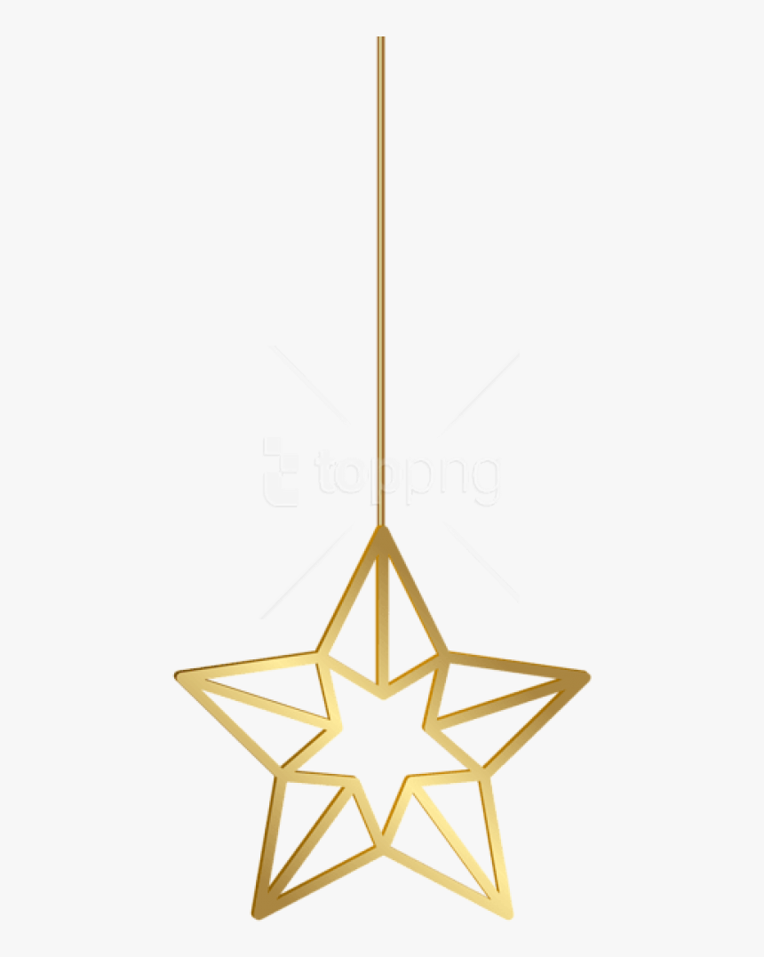 Transparent Hanging Ornaments Clipart - Golden Star Clipart Png, Png Download, Free Download