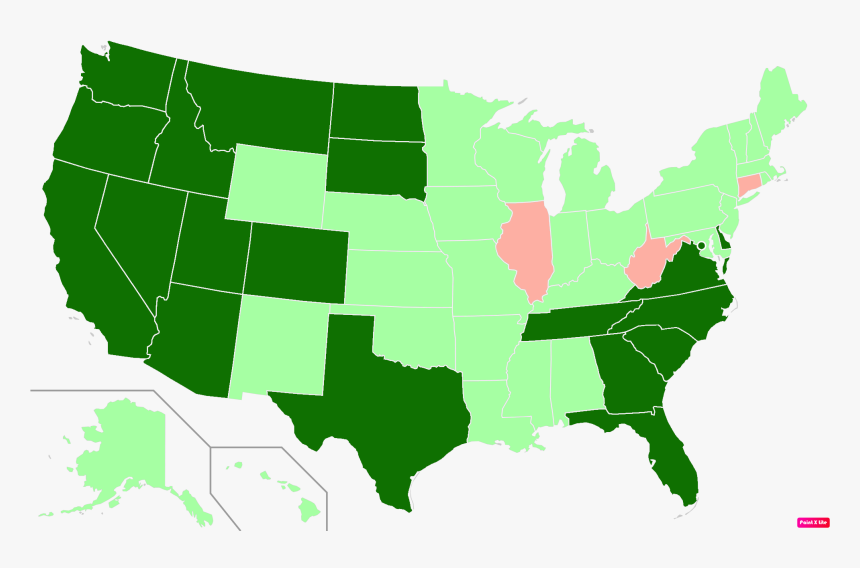 Us States By Population Growth - Gay Marriage Legal States, HD Png Download, Free Download