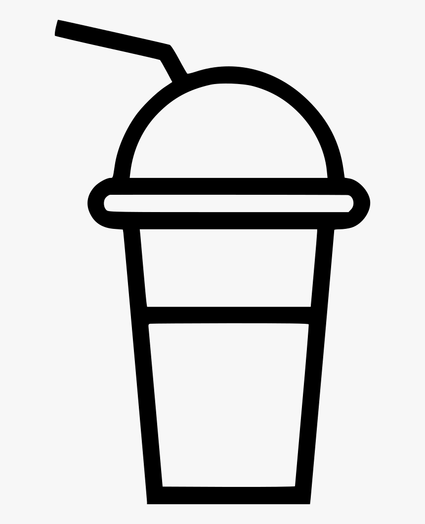 Milkshake Cup With Straw Black - Free Download Images High Quality