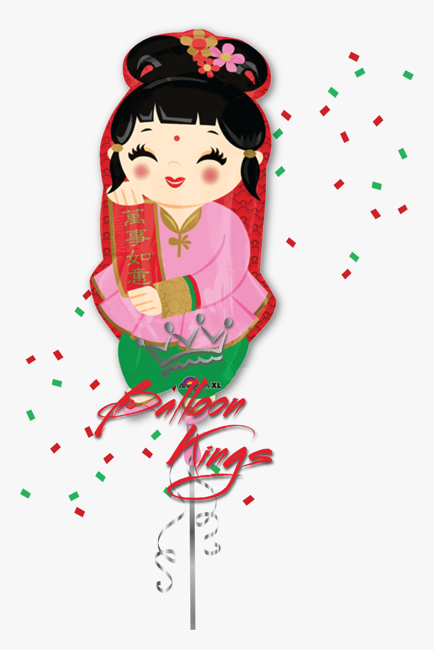 Girl New Year Png - Japanese Dolls, Transparent Png, Free Download