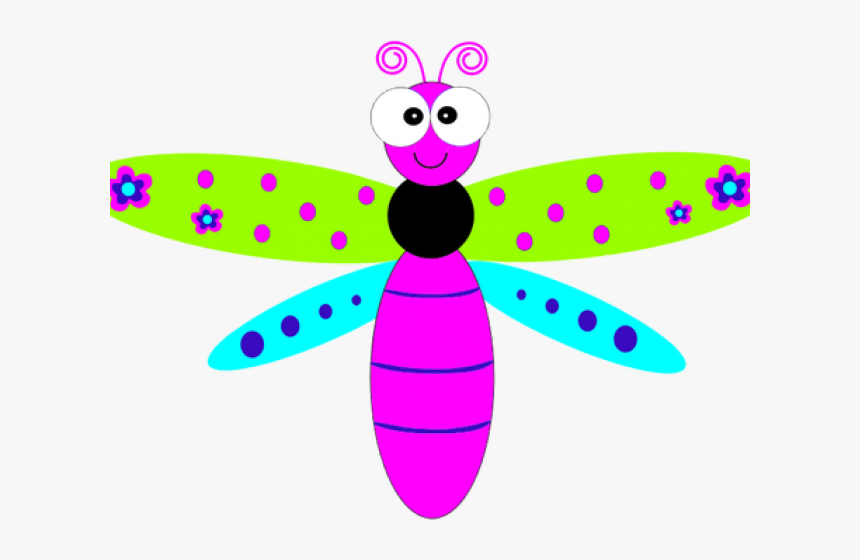 Dragonfly Clipart Scroll - Cartoon Dragonfly, HD Png Download, Free Download