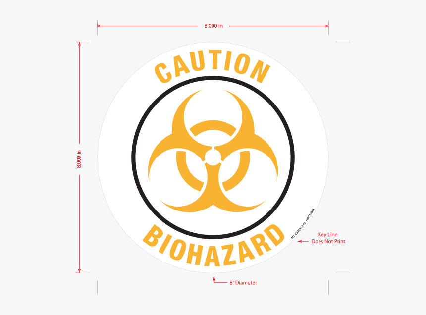 Caution Biohazard Floor Graphic - Biohazard Symbol, HD Png Download, Free Download