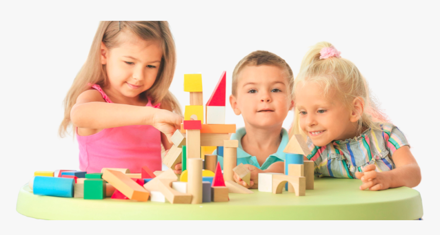 Kids Playing Educational Building Blocks, Making A - Child, HD Png Download, Free Download