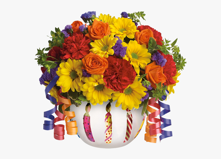 Transparent Ramos De Flores Png - Teleflora Brilliant Birthday Blooms, Png Download, Free Download