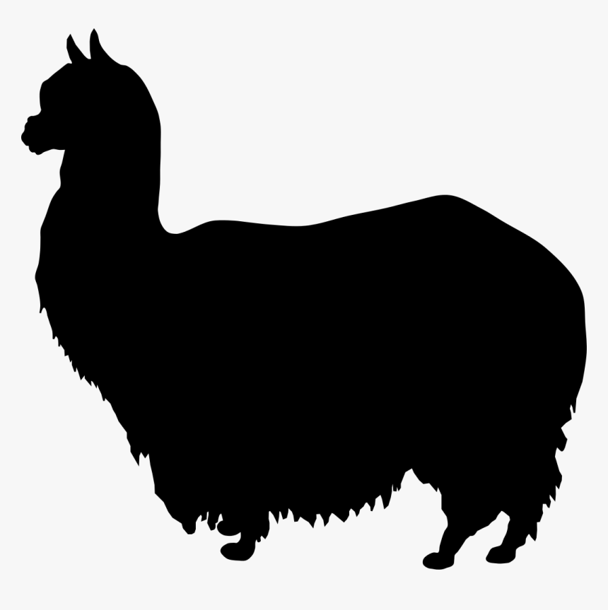 Alpaca Silhouette Sheep Wikipedia Alpaga Svg Hd Png Download Kindpng