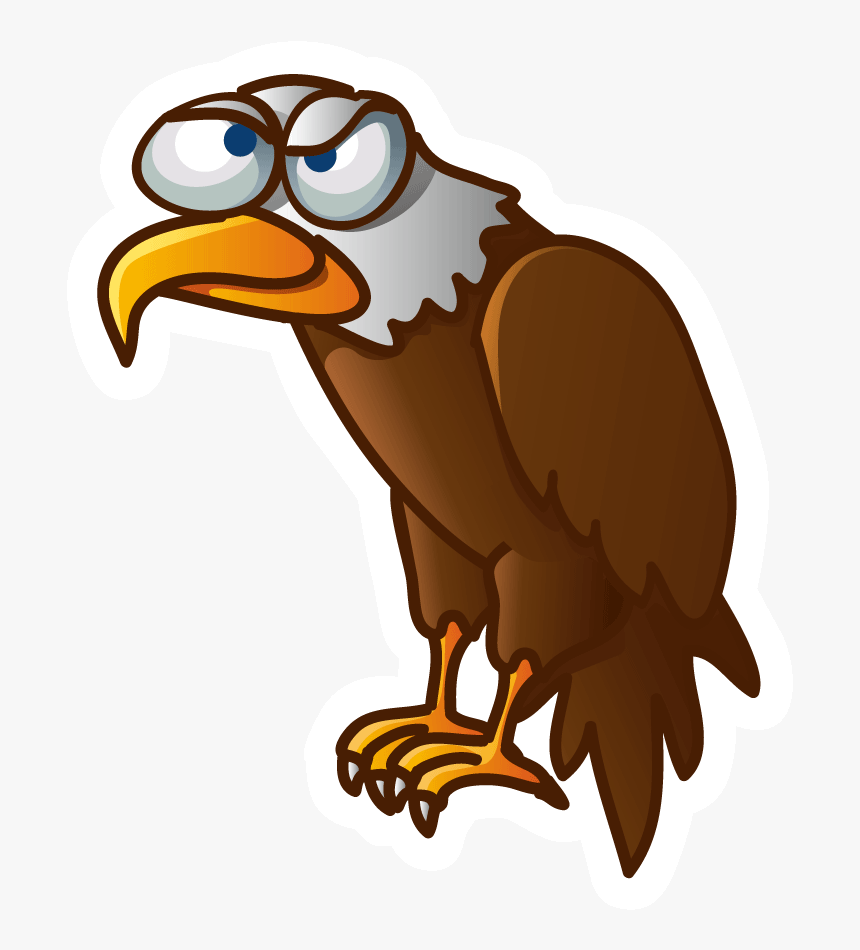 Vulture Vector Head - Cartoon Transparent Bald Eagle, HD Png Download, Free Download