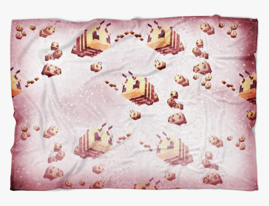 Minecraft Feece Blanket Minecraft Bees Pink Blanket - Chocolate, HD Png Download, Free Download