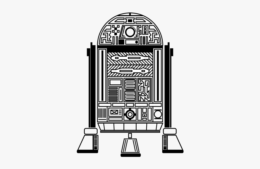 R2 Star Wars Space Thick Lines R2 R2d2 - Illustration, HD Png Download, Free Download