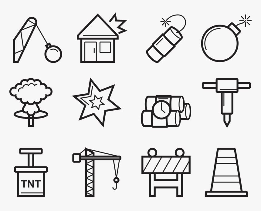Demolition Icons Vector - Demolition Icons, HD Png Download, Free Download