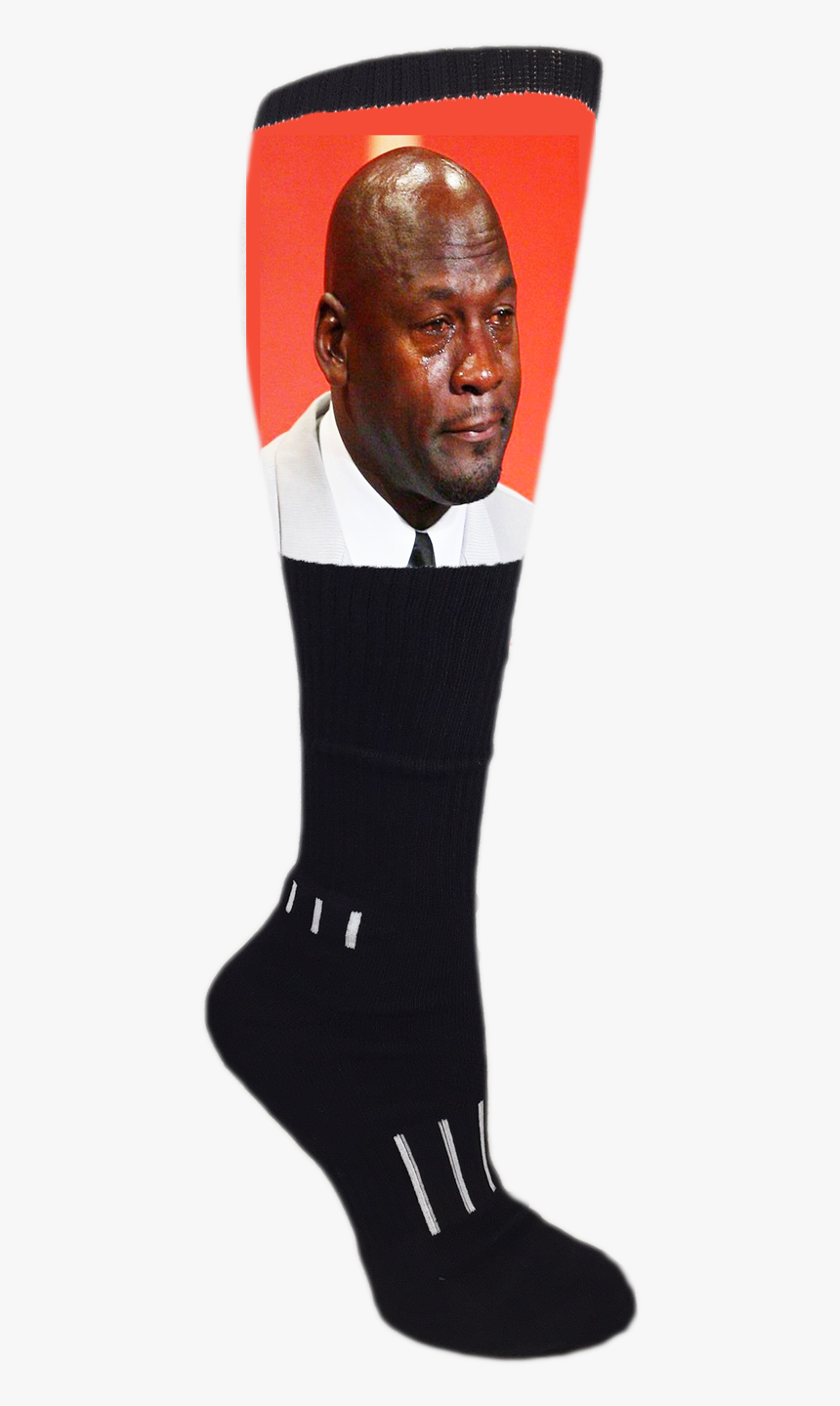 Crying Jordan Meme Moxy Socks Knee High - Sock, HD Png Download, Free Download